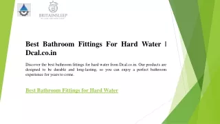 Best Bathroom Fittings For Hard Water  Dcal.co.in