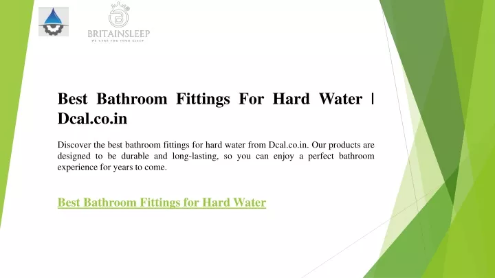 best bathroom fittings for hard water dcal