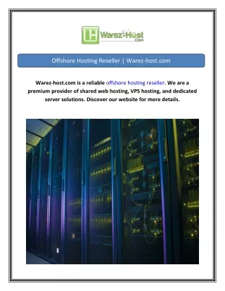 Offshore Hosting Reseller  Warez-host.com