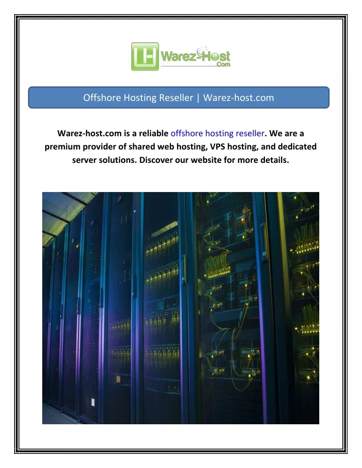 offshore hosting reseller warez host com