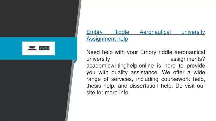 embry riddle aeronautical university assignment