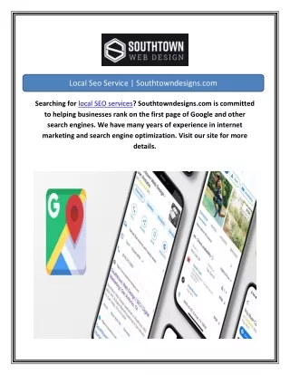 Local Seo Service  Southtowndesigns.com