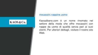 Mocassini con nappe da uomo Kaosalbano.com