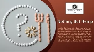 CBD Oil Pills - Nothingbuthemp