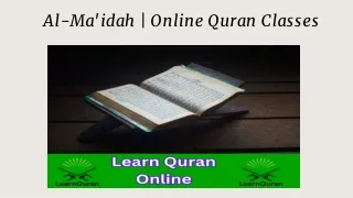 Al-Ma'idah Online Quran Classes