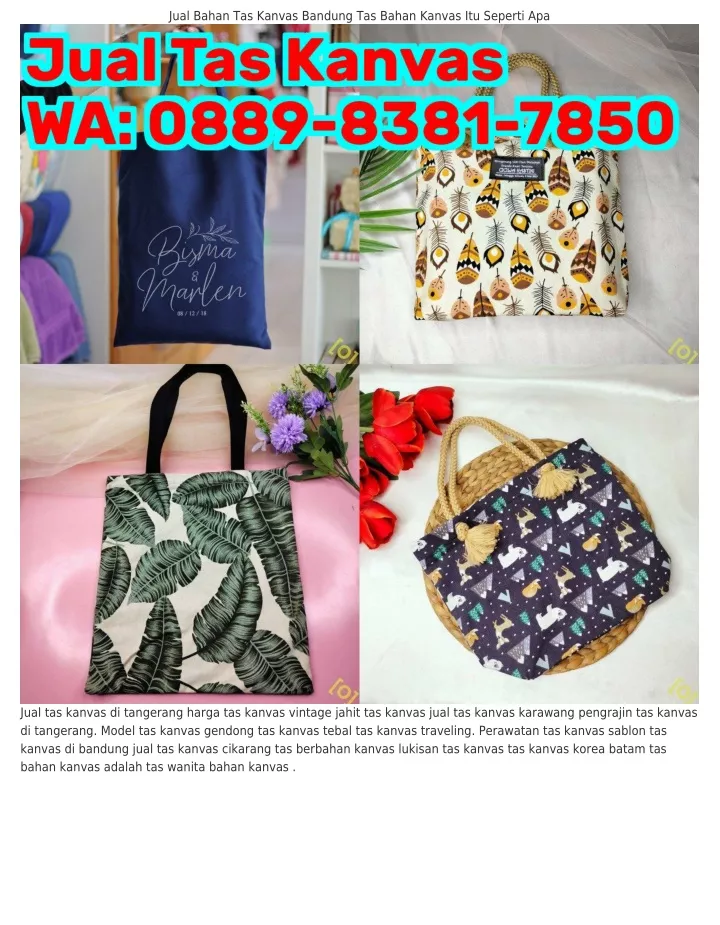 jual bahan tas kanvas bandung tas bahan kanvas