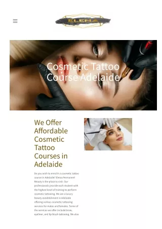 Cosmetic Tattoo Course Adelaide