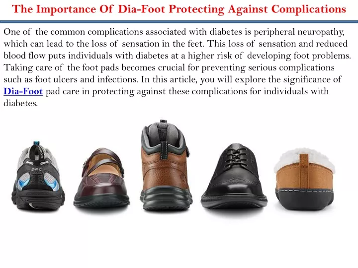 the importance of dia foot protecting against