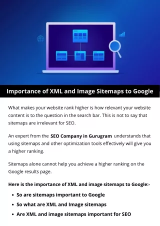 importance of xml and image sitemaps to google