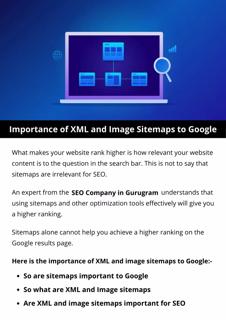 importance of xml and image sitemaps to google