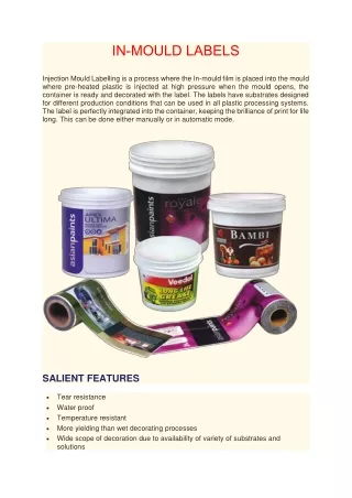 in mould labels
