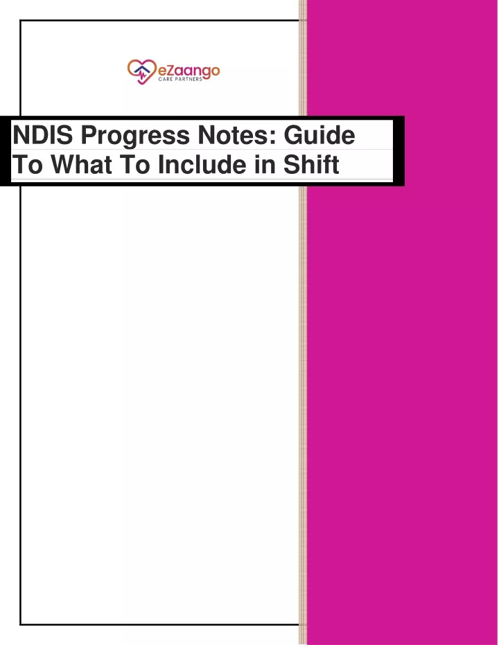 ndis progress notes guide to what to include