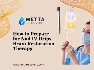 How to Prepare for Nad IV Drips Brain Restoration Therapy