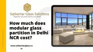 how much does modular glass partition in delhi