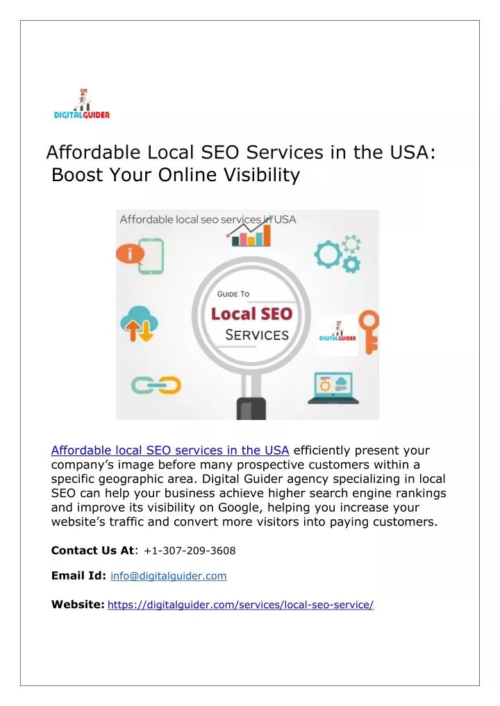 affordable local seo services in the usa boost