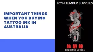 Important Things When You Buying Tattoo Ink in Australia