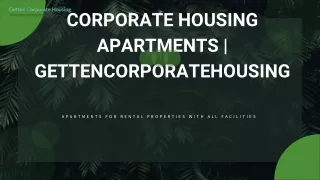 Corporate Housing Apartments  Gettencorporatehousing