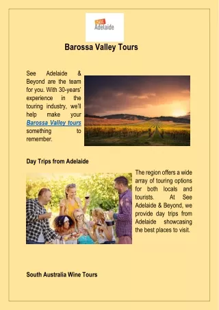 Barossa Valley Wine Tours