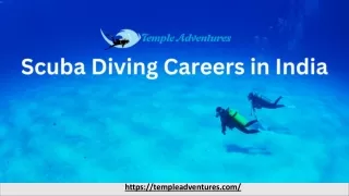 Scuba Diving Careers in India - Temple Adventures