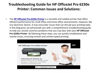 Hp Officejet Troubleshooting