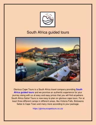 South Africa guided tours