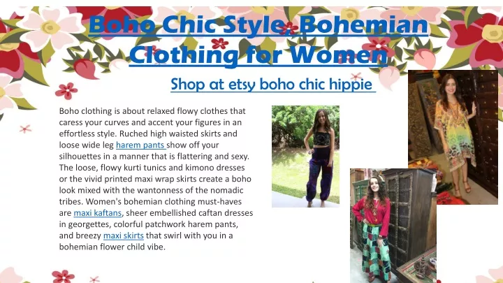 boho chic style bohemian clothing for women
