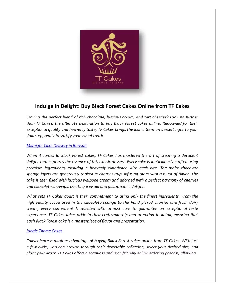 indulge in delight buy black forest cakes online