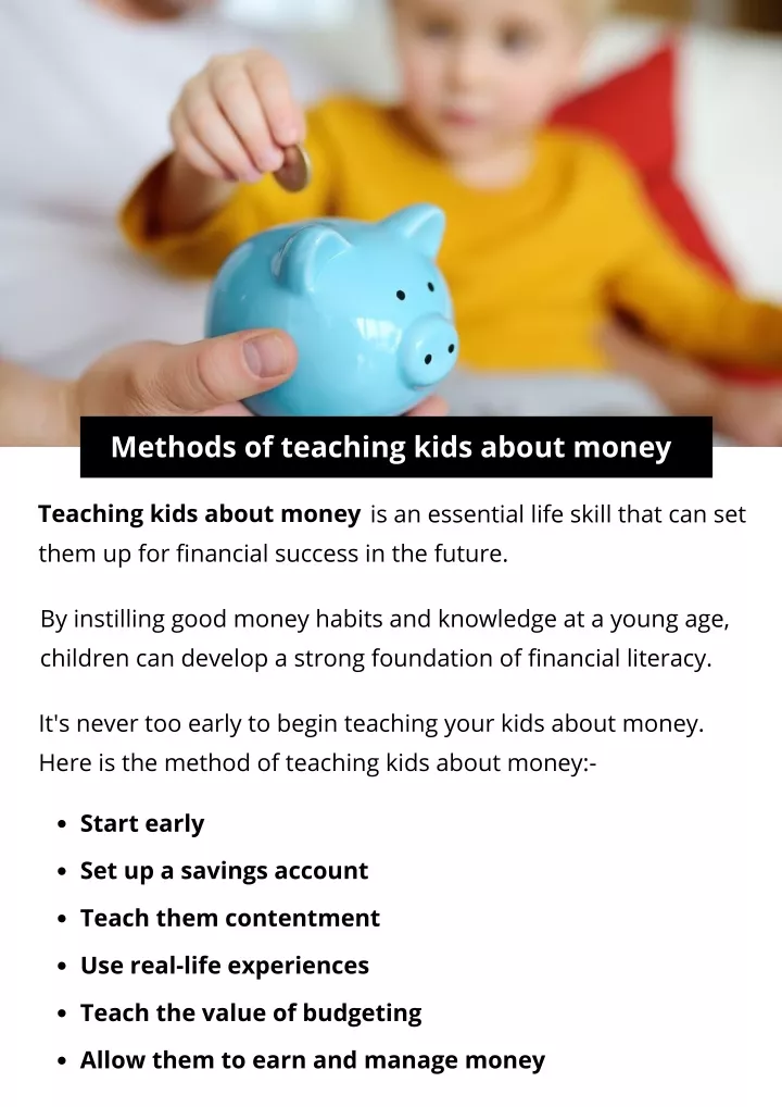 methods of teaching kids about money