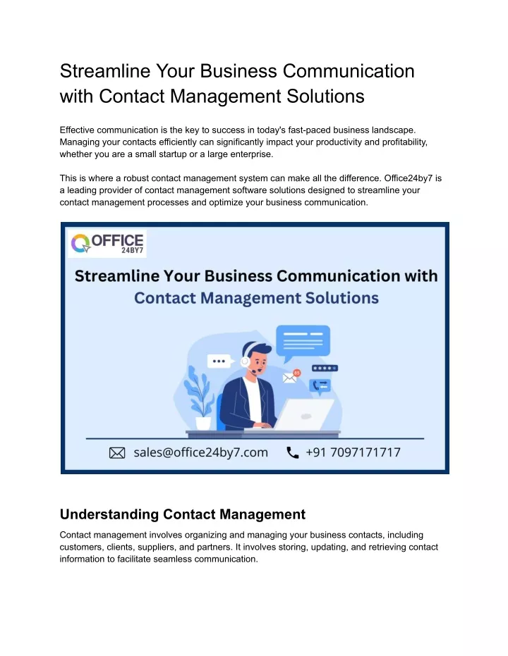 streamline your business communication with