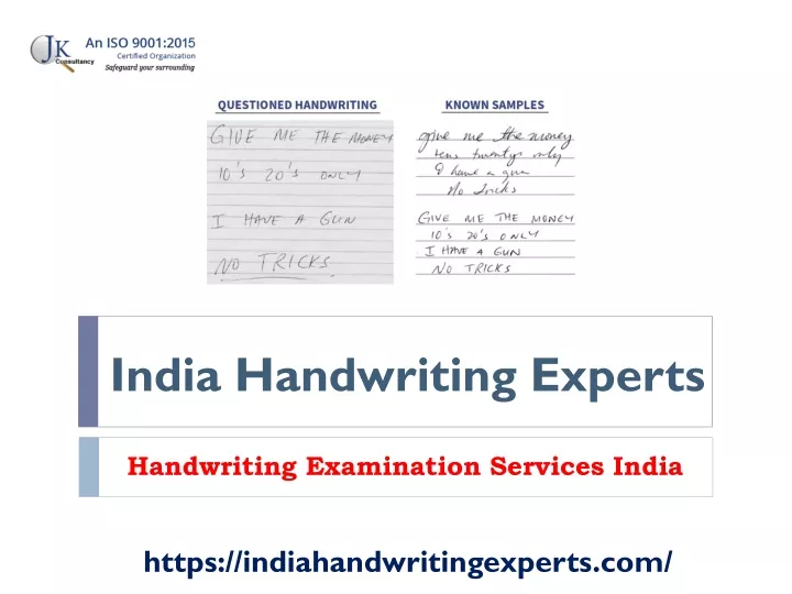 handwriting examination services india