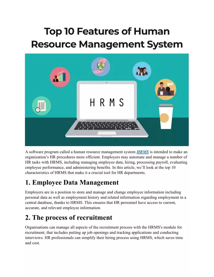 top 10 features of human resource management