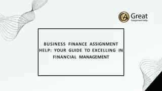 Business Finance Assignment Help