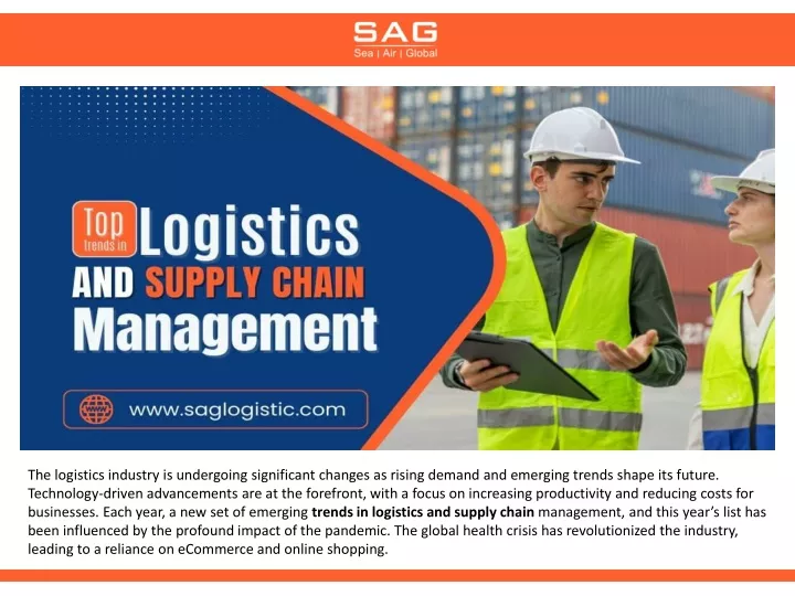 the logistics industry is undergoing significant