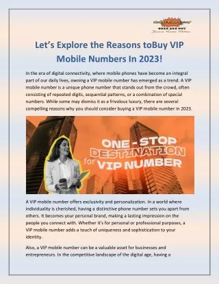 let s explore the reasons tobuy vip mobile