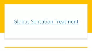 Globus Sensation Treatment