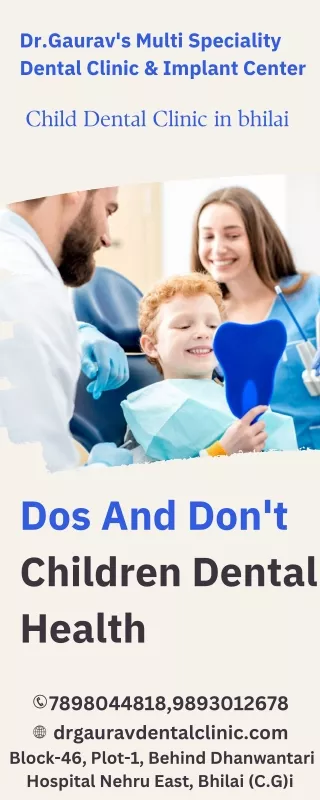 child dental clinic in bhilai