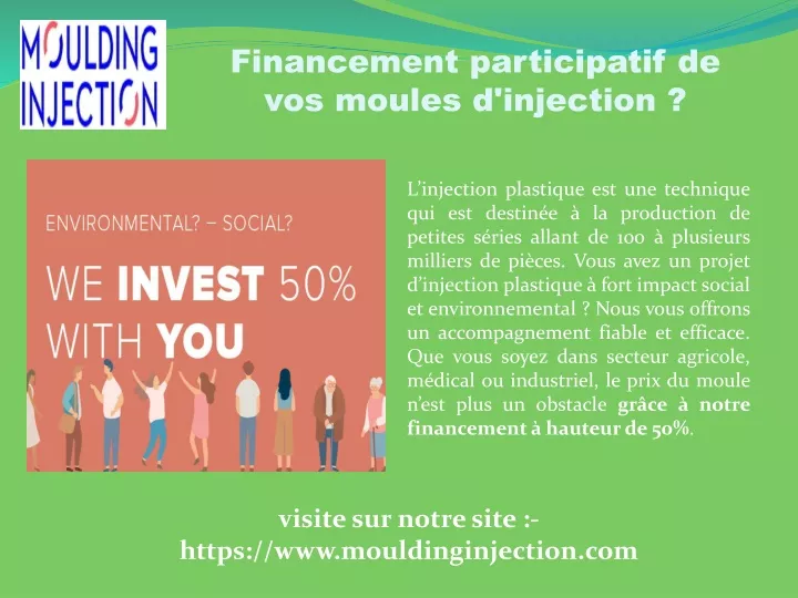 financement participatif de vos moules d injection