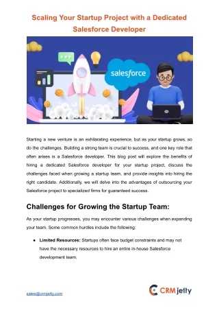 scaling your startup project with a dedicated