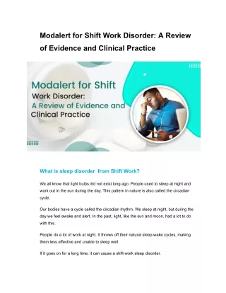 Modalert for Shift Work Disorder_ A Review of Evidence and Clinical Practice