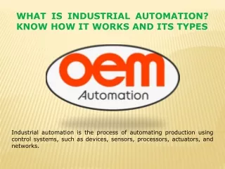 WHAT IS INDUSTRIAL AUTOMATION KNOW HOW IT WORKS AND ITS TYPES