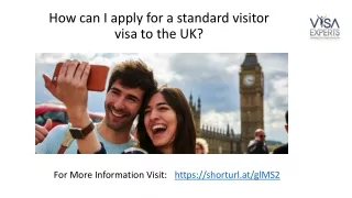 How can I apply for a standard visitor visa to the UK