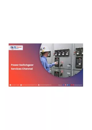 Top Industrial Power Control Switchgear Services In Tamil Nadu