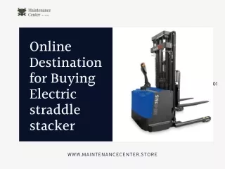 Online Destination for Buying Electric straddle stacker