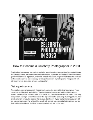 Blog_How to Become a Celebrity Photographer in 2023