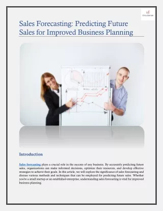 sales forecasting predicting future sales