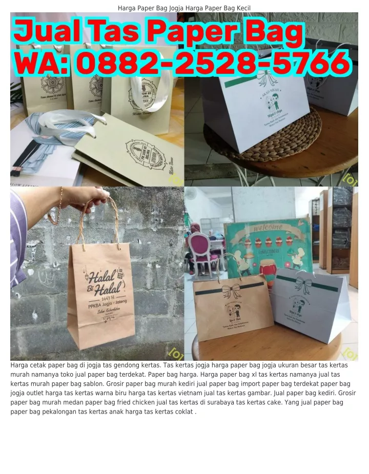 harga paper bag jogja harga paper bag kecil