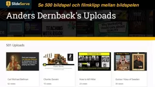 se 500 bildspel och filmklipp mellan bildspelen