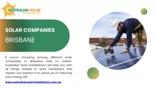 Solar Companies Brisbane