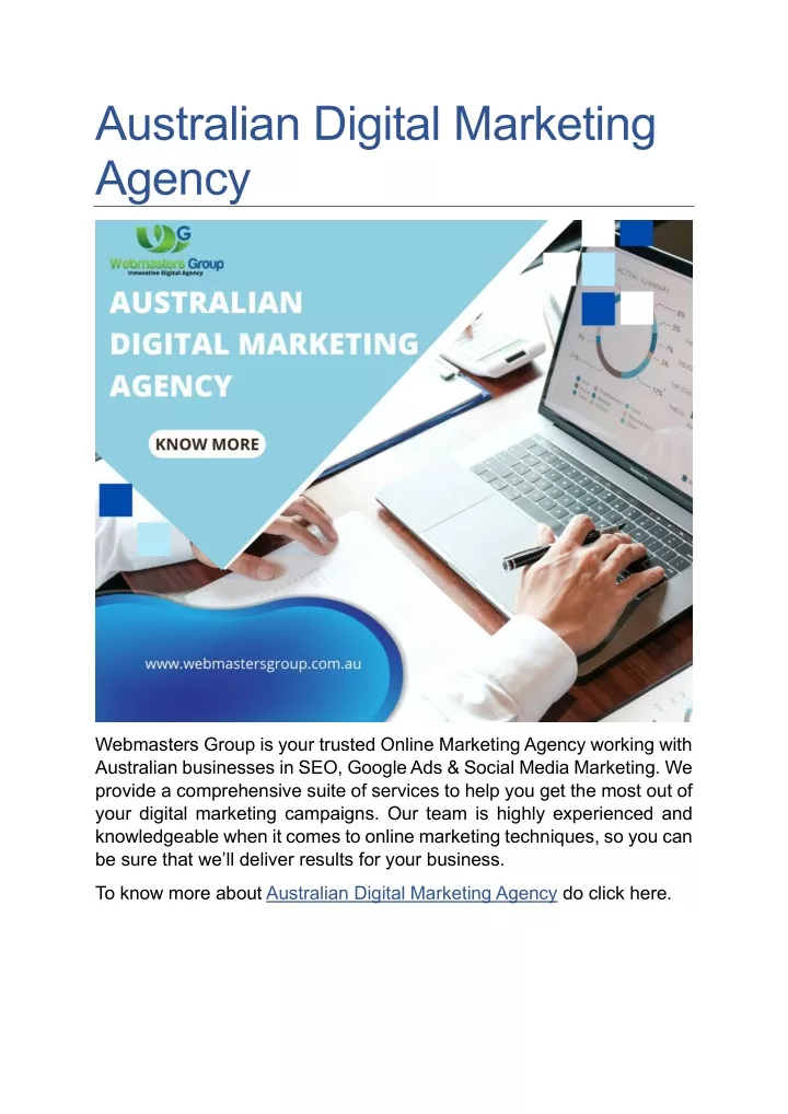 australian digital marketing agency