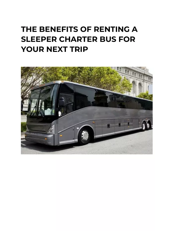 the benefits of renting a sleeper charter